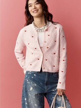 NWT Size XL - NVLT Embellished Heart Motif Lady Jacket (NWT US$ 148)